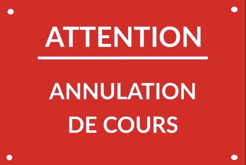 annulation de cours 27 mars