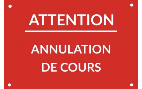 annulation de cours 27 mars