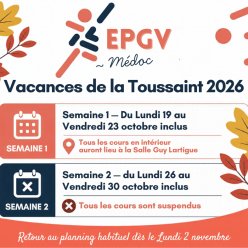 Vacances de la Toussaint 2026